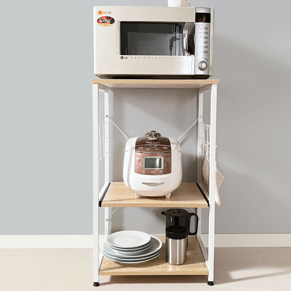 타이디 전자렌지 500 수납장 다이 광포 오븐 전기밥솥 거치대 레일 선반