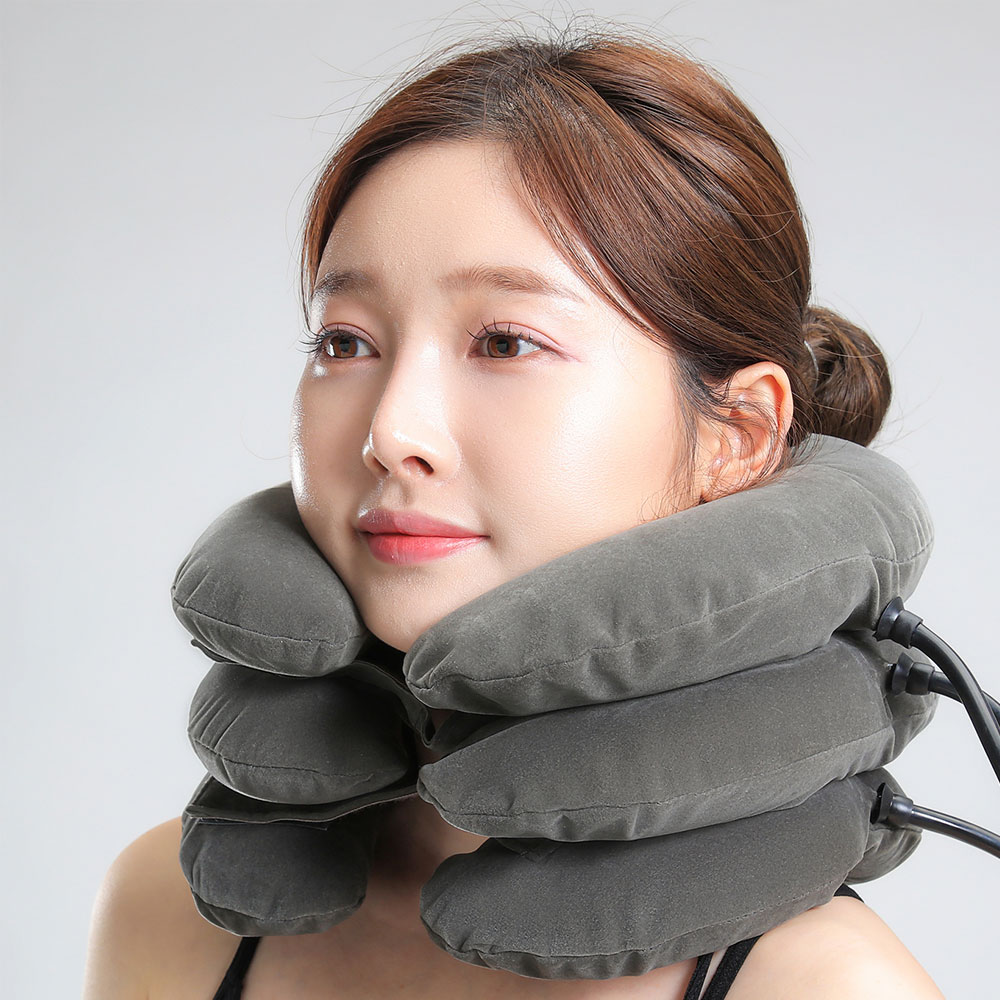 의료용 경추 견인 치료기 목디스크 목견인기 보호대 일자목 거북목 교정기 상품 이미지