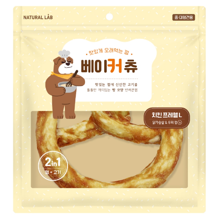 베이커 츄 치킨 프레첼 L 1P (190g)/강아지간식 : 마이비컴