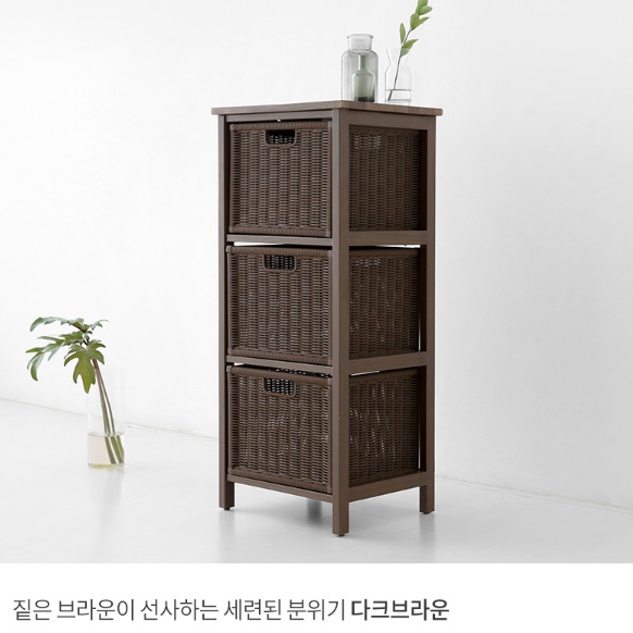 엔틱 서랍장 빈티지 서랍장 라탄 서랍장 양말 소형 안방 속옷장 - 상세 이미지 2