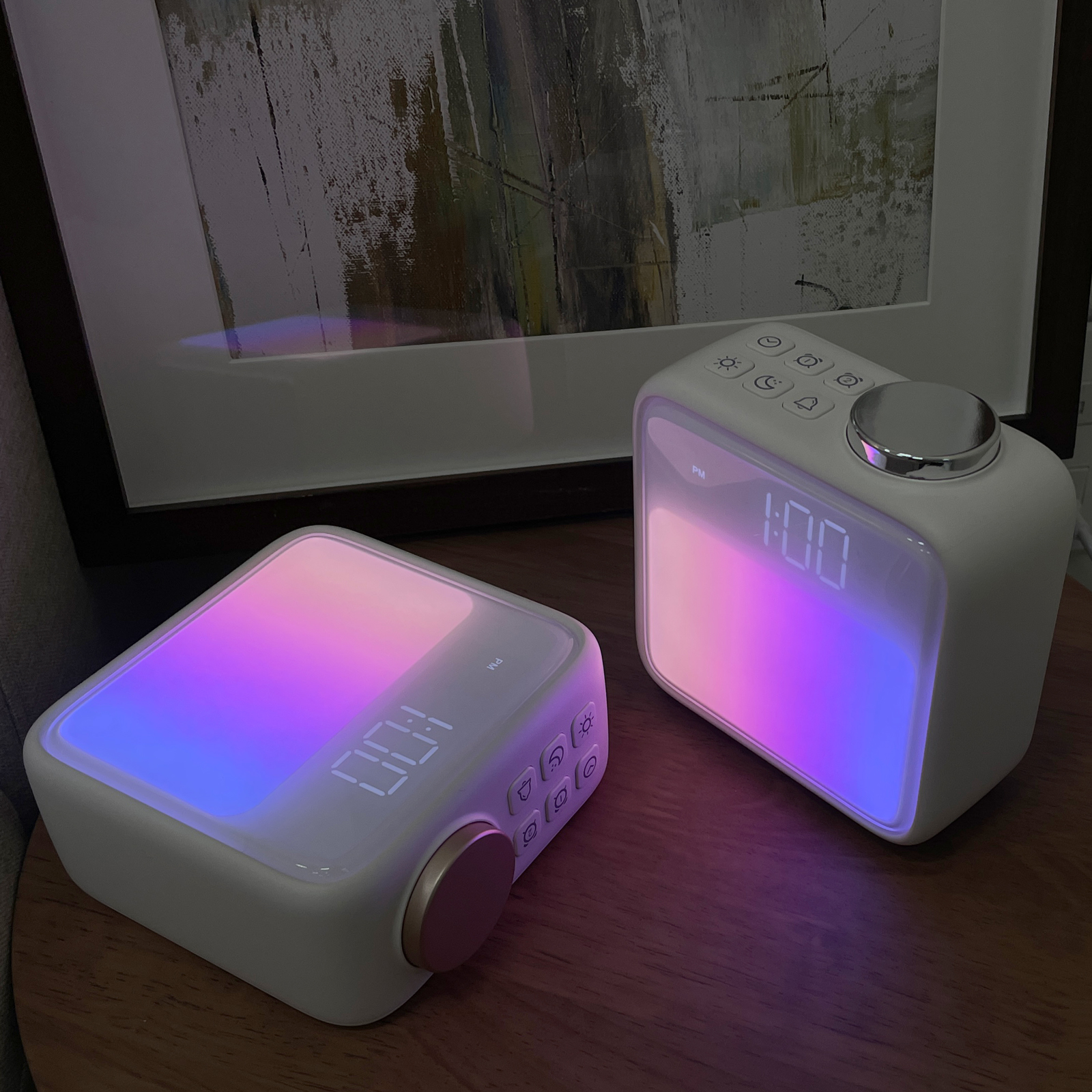 카파 LED 알람시계 무드등 화이트 노이즈 무소음 탁상시계 이미지 8