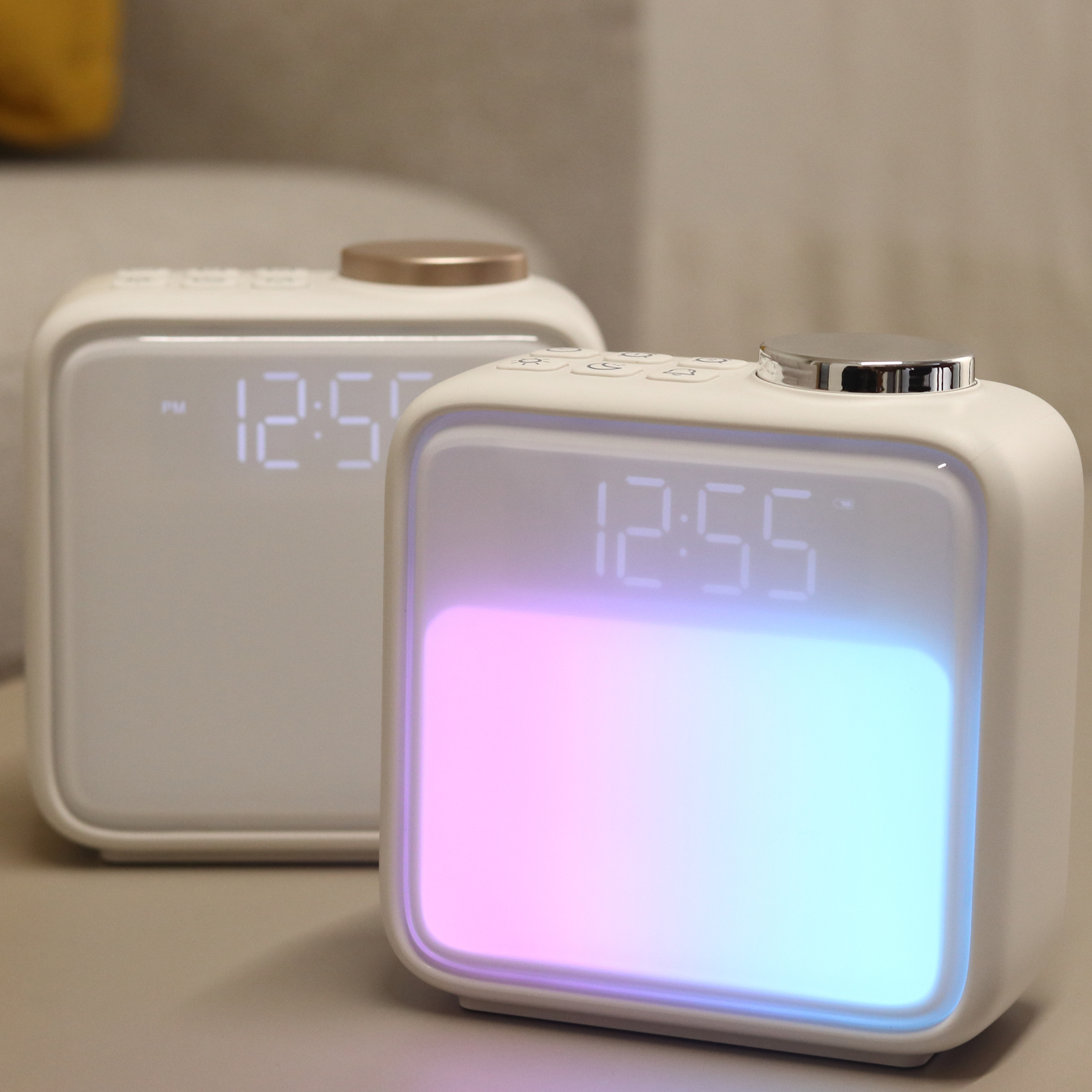 카파 LED 알람시계 무드등 화이트 노이즈 무소음 탁상시계