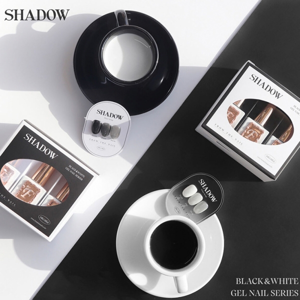 프롬더네일쉐도우 6종 세트 쉐도우시럽 젤화이트3종 블랙3종 이미지 4