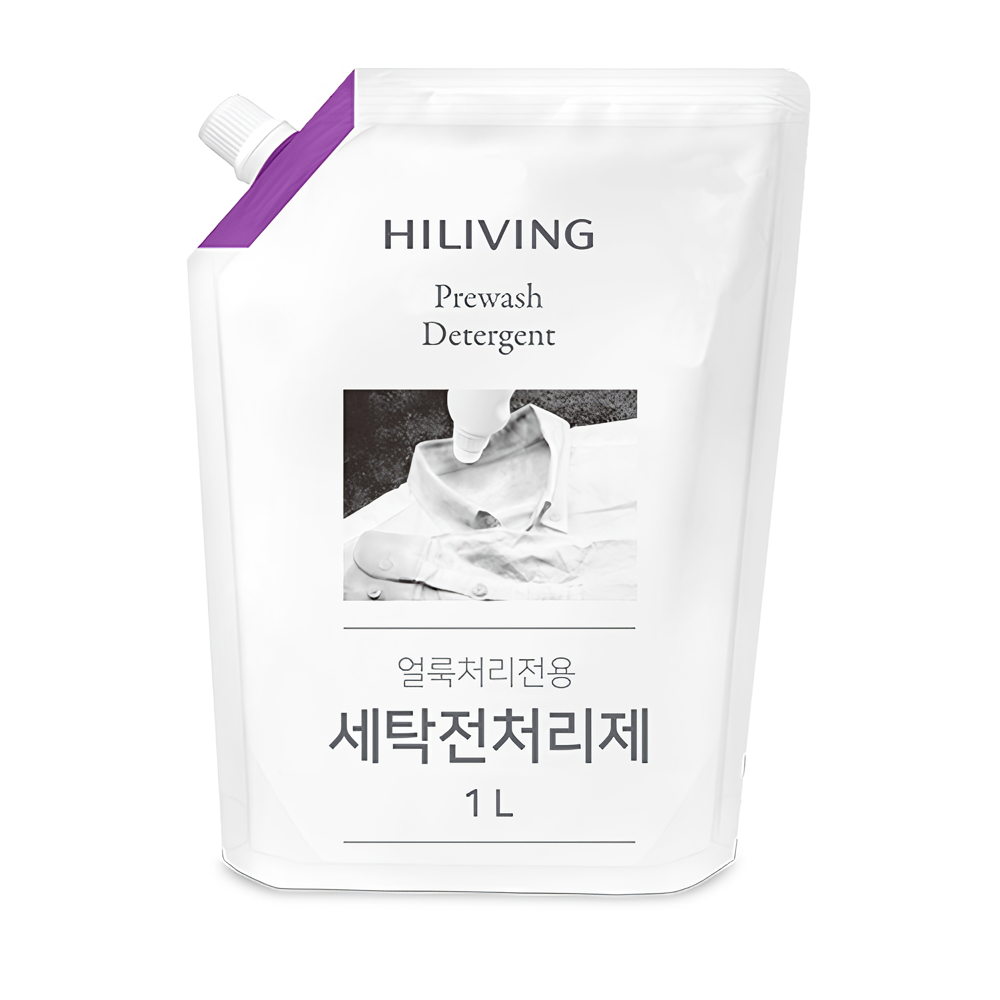 세탁전 처리제 1L (파우치) 얼룩처리전용 목때 소매 찌든때 제거 - 메인 이미지