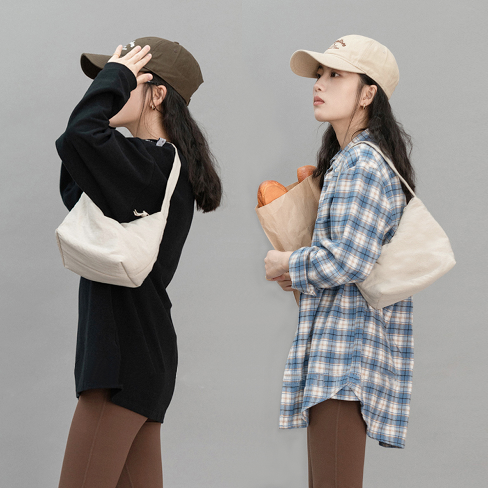 여성 미니숄더백 나일론숄더백 호보백 천가방 - 메인 이미지
