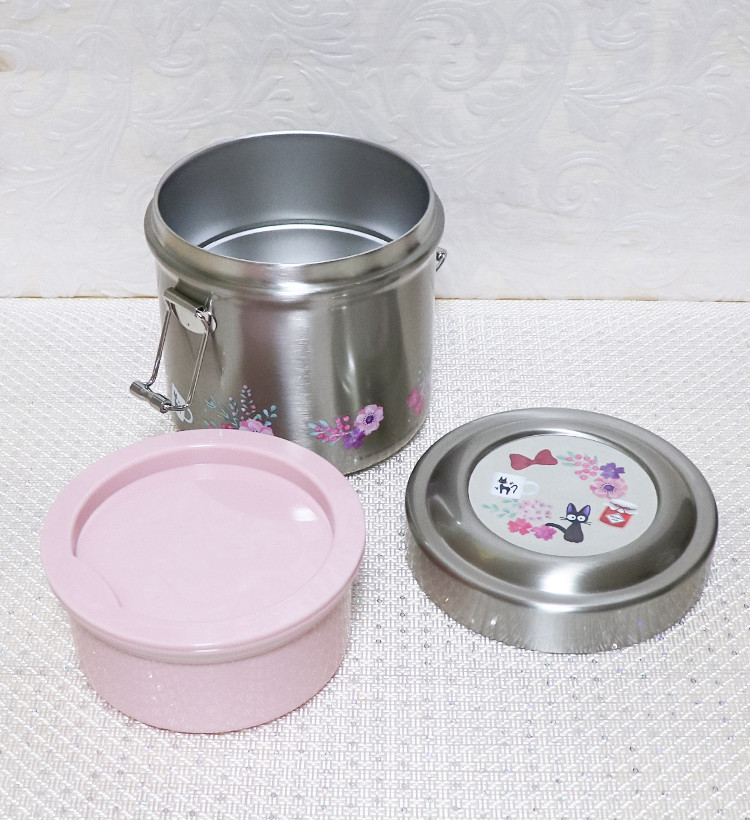 스케이터 지브리 마녀 배달부 키키 지지 프렌치 캐릭터 스테인리스 보온 도시락 600ml STLB1AG - 하카타몰