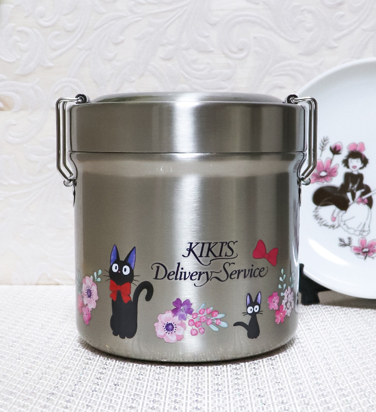 스케이터 지브리 마녀 배달부 키키 지지 프렌치 캐릭터 스테인리스 보온 도시락 600ml STLB1AG - 하카타몰