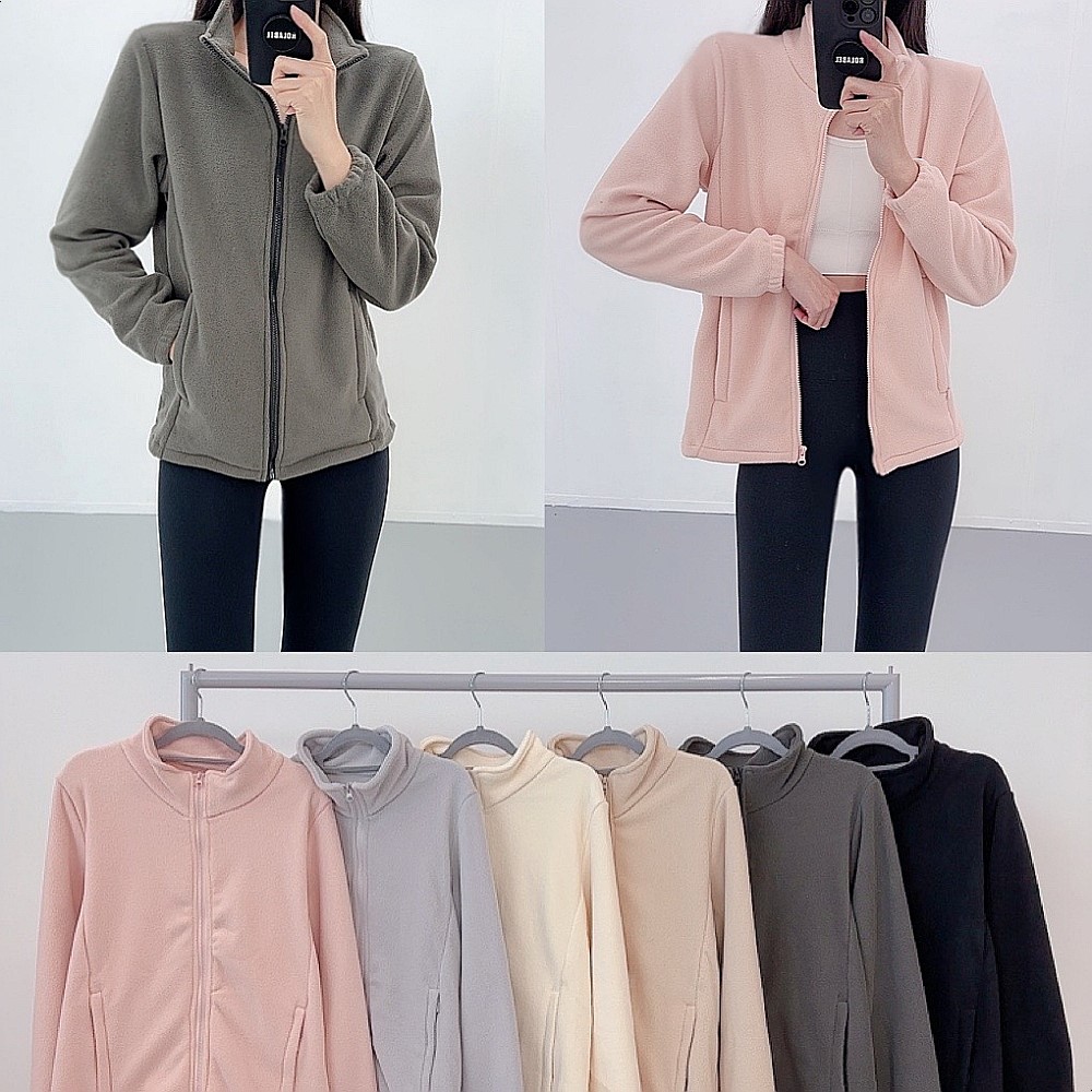 로라벨 데브 후리스집업 공용 플리스 여성 후리스 집업 자켓 점퍼 하이넥 빅사이즈