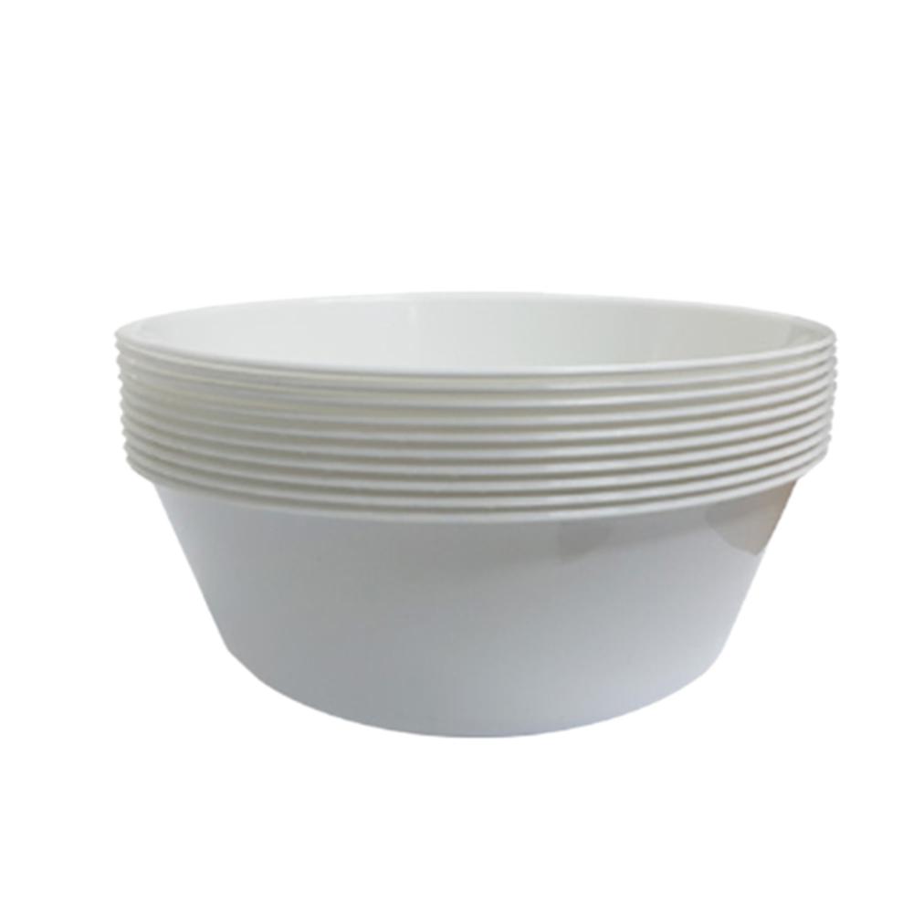 플라스틱 밥그릇 공기 다회용 일회용 위생 행사용 10매입 12.5cm, 1개