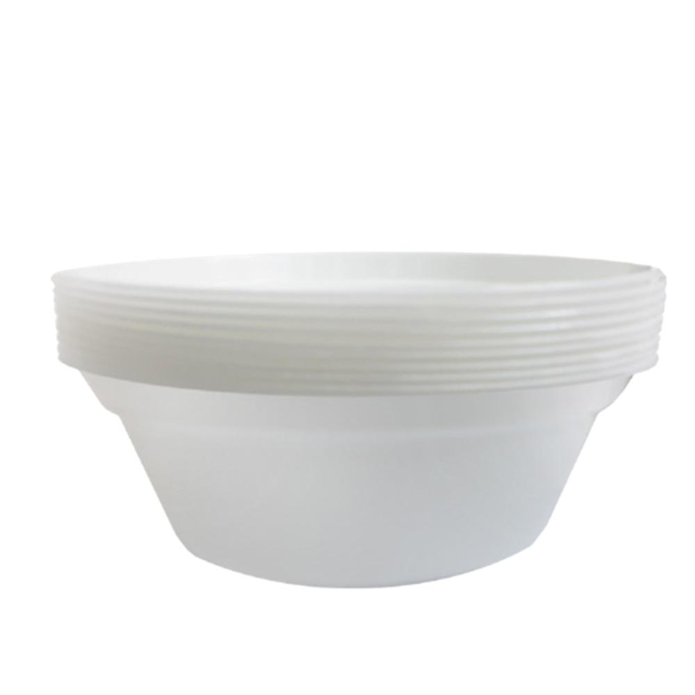 플라스틱 면기 다회용 일회용 위생 대접 국수 우동그릇 10매입 19cm, 1개