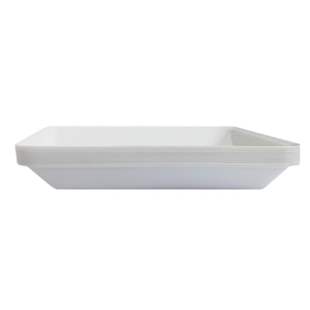 플라스틱 사각 접시 다회용 일회용 위생 행사용 10매입 16.5x11.5cm, 1개