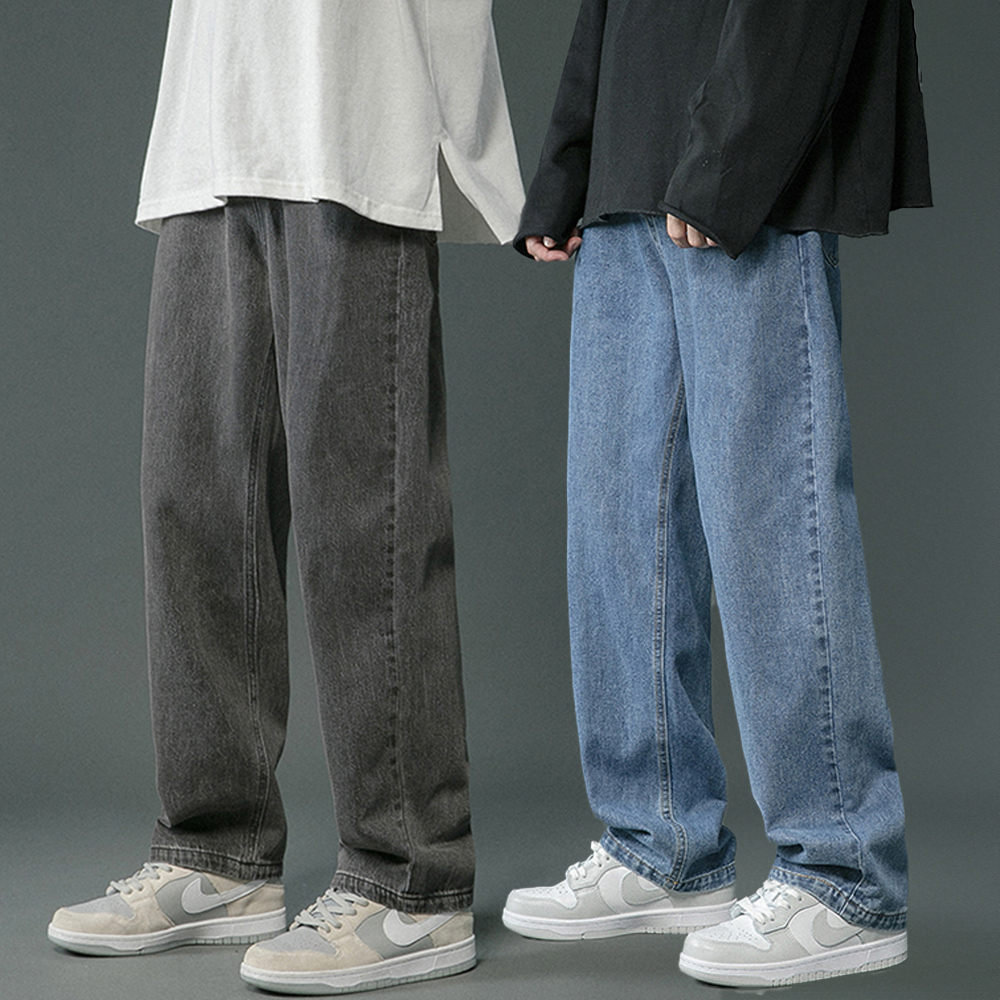 1+1 남자화이트진 남성흑청바지 통큰청바지 - 상세 이미지 4