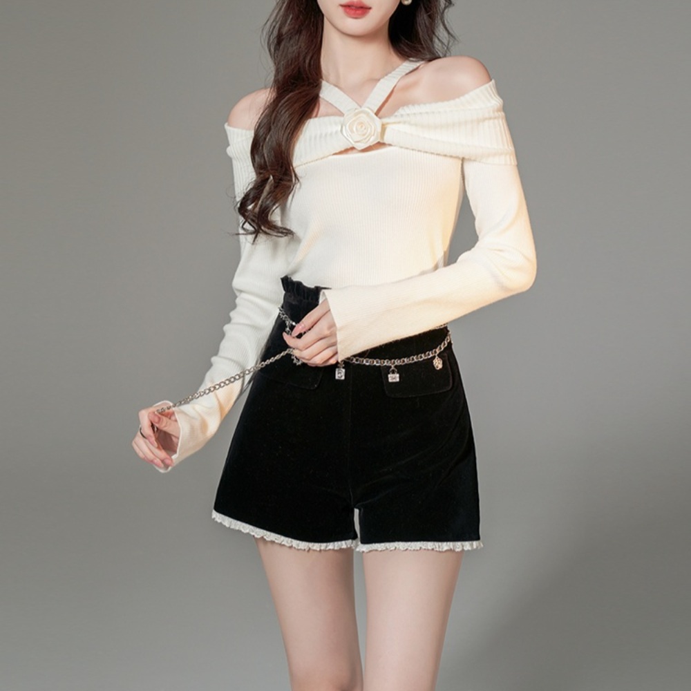 오픈숄더니트 섹시 어깨 트임 니트 초커 마이데몬 도도희 김유정 이미지