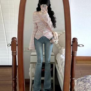 어깨 트임 니트 오프숄더 절개 골지 슬림 이너탑 세 번째 결혼 정다정 오... 착용 후기 | 사이즈/핏 총정리 - 상품 이미지 2
