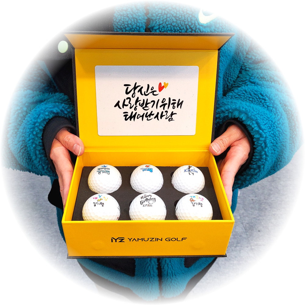 타이틀리스트 prov1 6구 커스텀 선물 세트 골프공 인쇄 홀인원 생일 퇴직 기념볼 각인