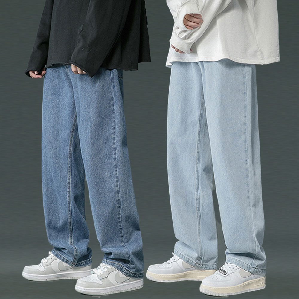 1+1 남자화이트진 남성흑청바지 통큰청바지 - 상세 이미지 5