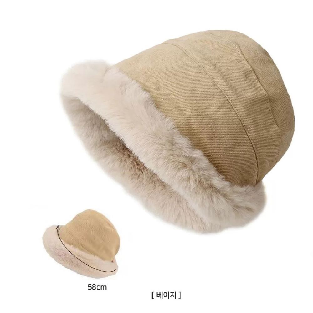 모자 겨울 방한 여자 벙거지 털버킷햇 이미지 3