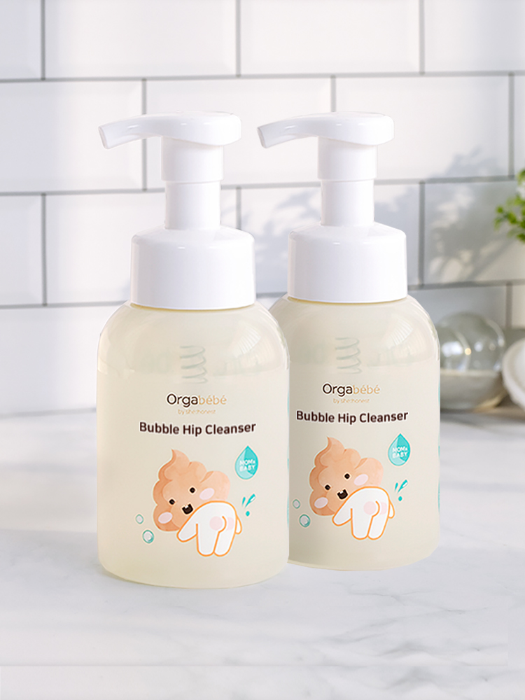 1+1 오가베베 아기 엉덩이 클렌저 300ml 거품형 워시 청결제 유아 어린이 여아