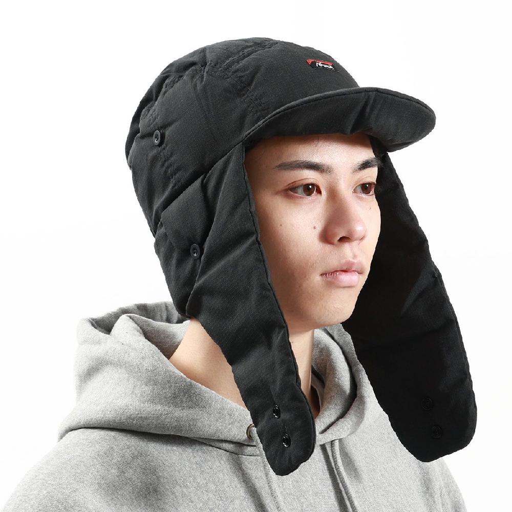NANGA 난가 TAKIBI RIPSTOP DOWN EAR FLAP CAP 베이지 블랙 이미지 2