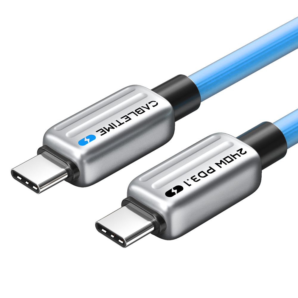 케이블타임 PD3.1 240W C to C타입 고속충전케이블 CU04-7 블루, 1개, 2m - 상세 이미지 3