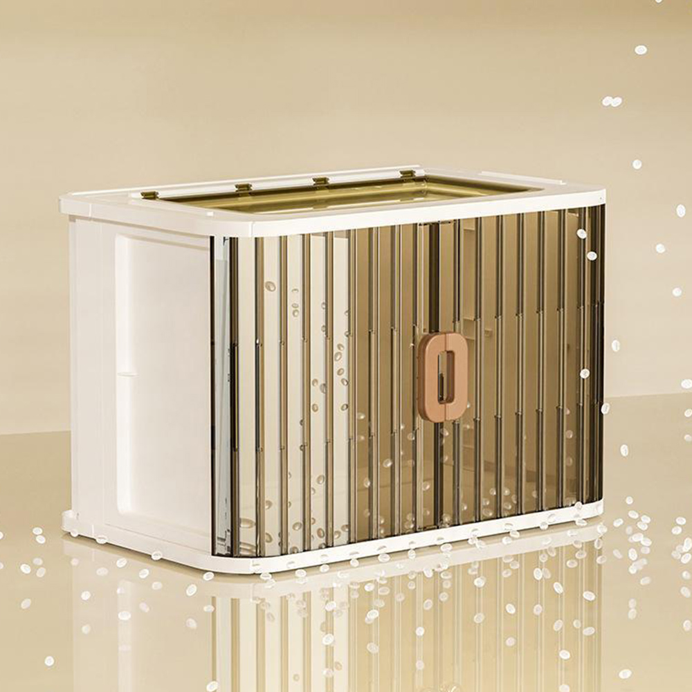 프리미엄 2세대 슬라이딩 리빙박스 대형 1개 투명 옷장 수납 정리 옷정리함