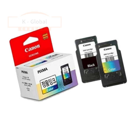 캐논잉크 Pixma E510 검정 칼라세트 캐논복합기잉크