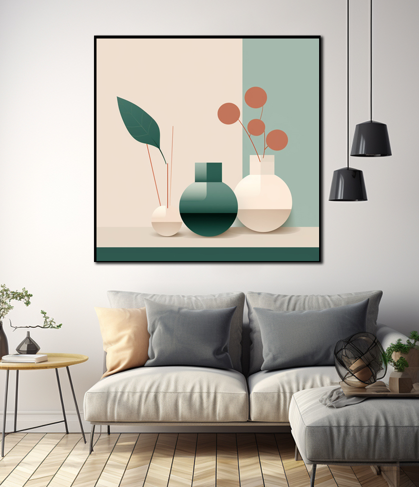 대비의 조화 45cm x 45cm 무광화이트 알루미늄액자 - 상세 이미지 5
