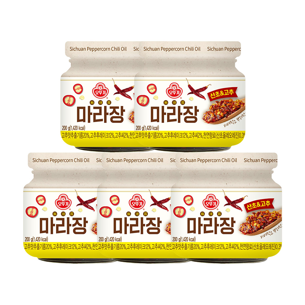 오뚜기 마라장 산초&고추 200g 5개 - 메인 이미지