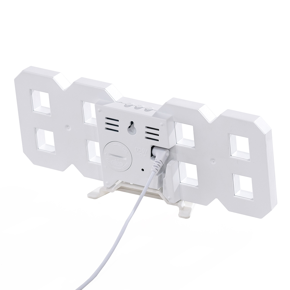 플라이토 와이파이 인테리어 LED 탁상시계 디지털 무소음 전자 알람 넘버링