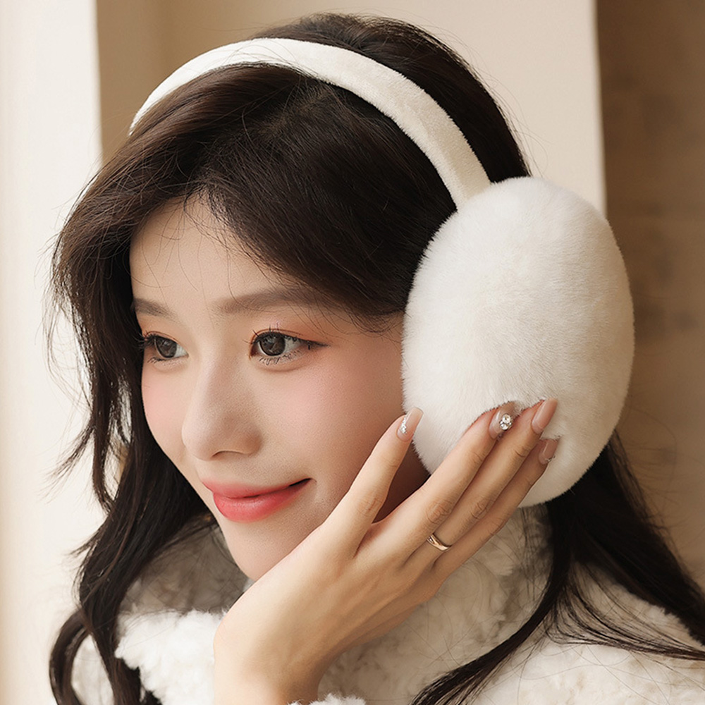 접이식 여성 털귀마개 방한 귀덮개 한복 보온귀돌이 겨울귀도리 이미지 2