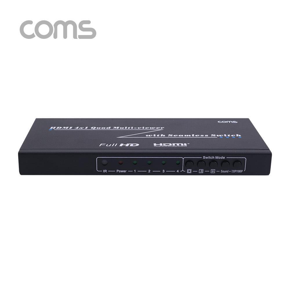 HDMI 4 화면 리모컨 분할기 분배기 디스플레이 출력 연결 모니터 TV 매장 : 브이컴