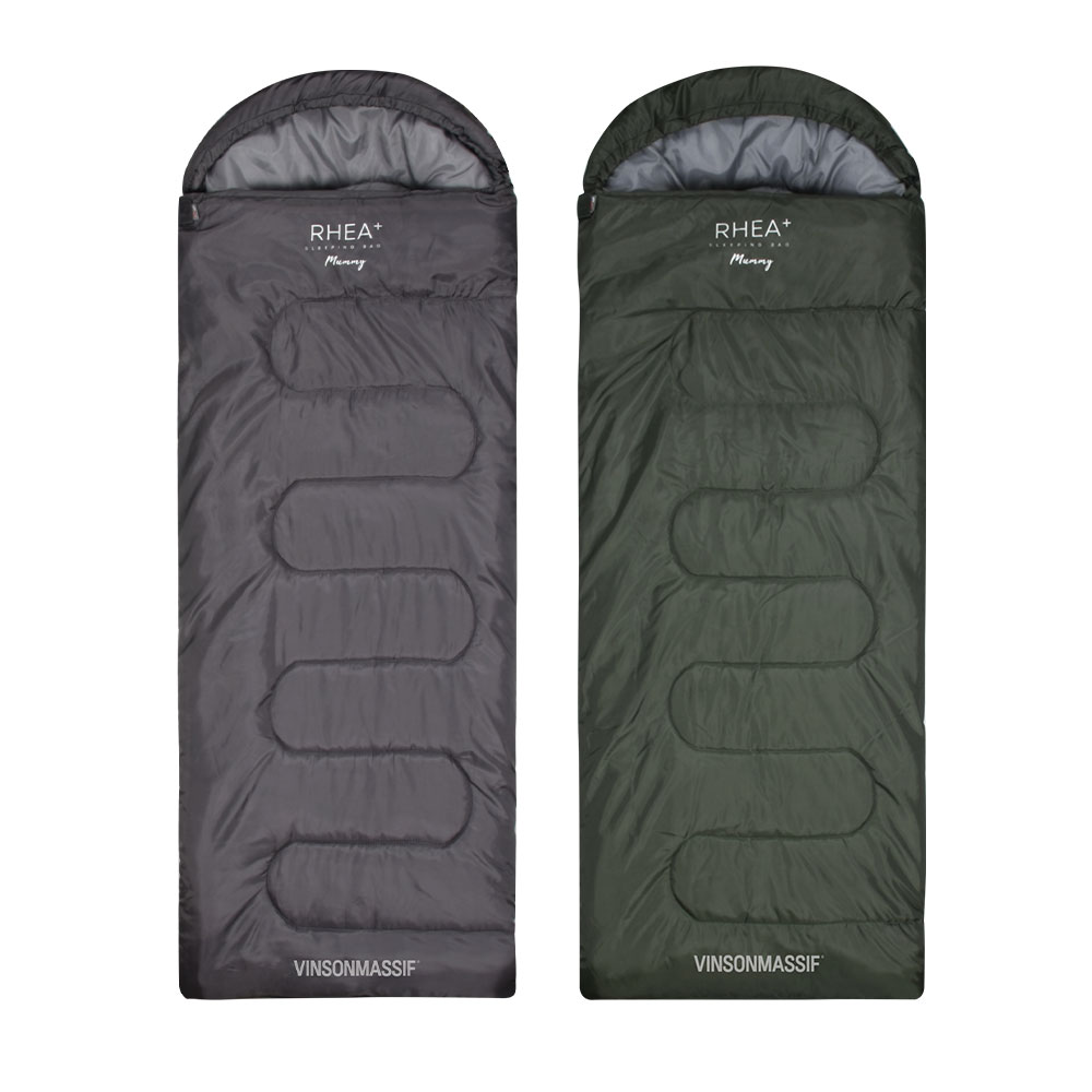 빈슨메시프 레아 플러스 침낭 사계절 백패킹 차박 경량 캠핑침낭 1200g, 그레이