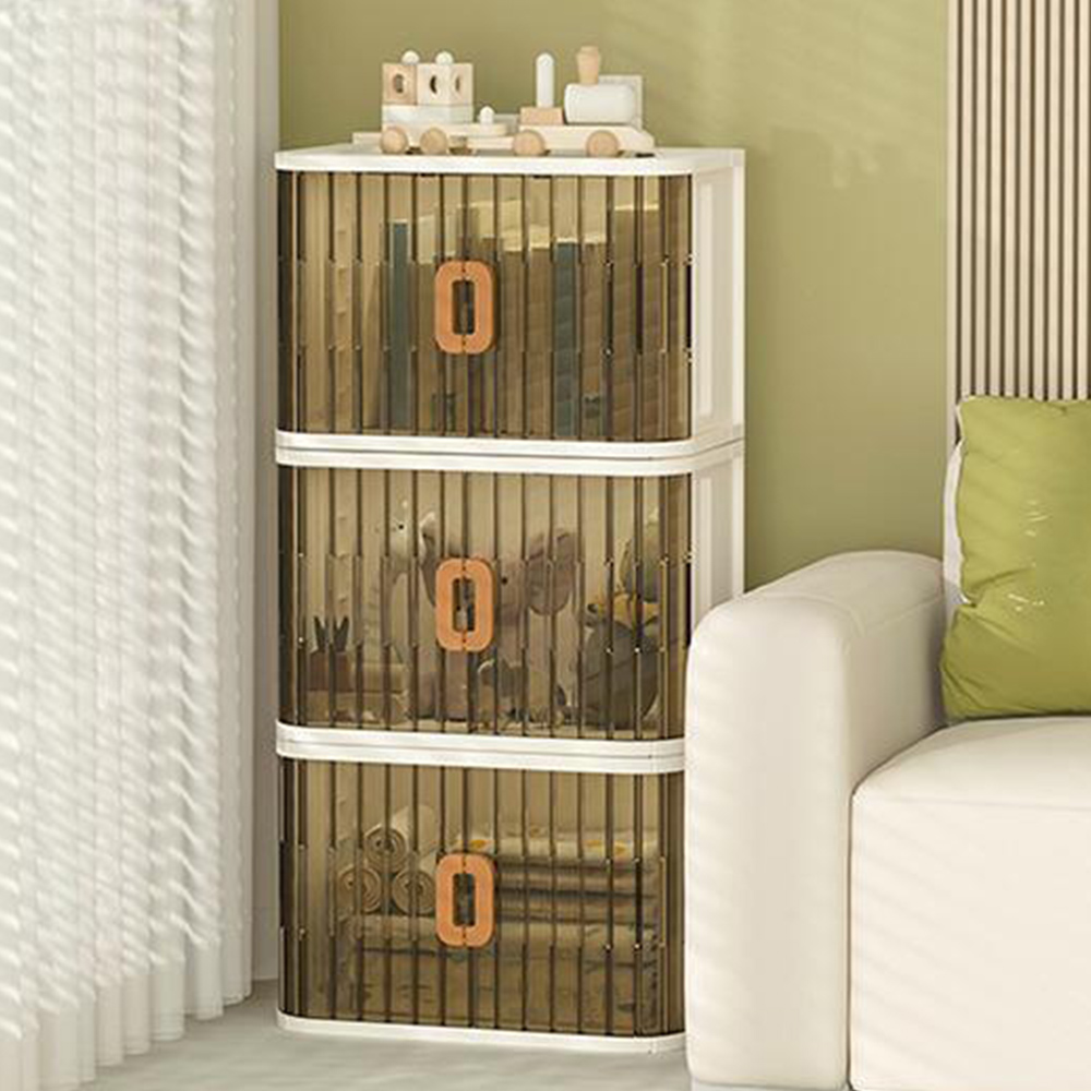 프리미엄 2세대 슬라이딩 리빙박스 대형 1개 투명 옷장 수납 정리 옷정리함