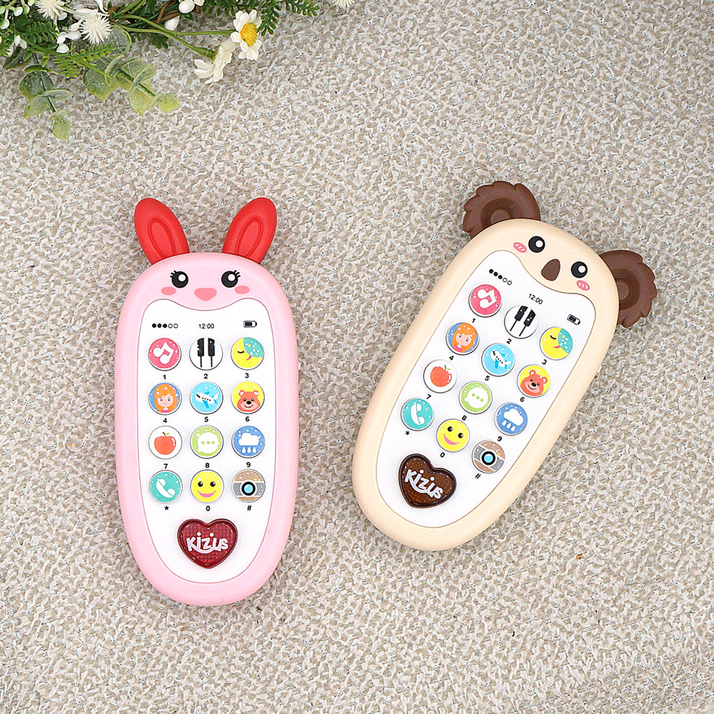 키저스 아이큐폰 아기 멜로디 핸드폰 핑크 토끼 유아 장난감 선물