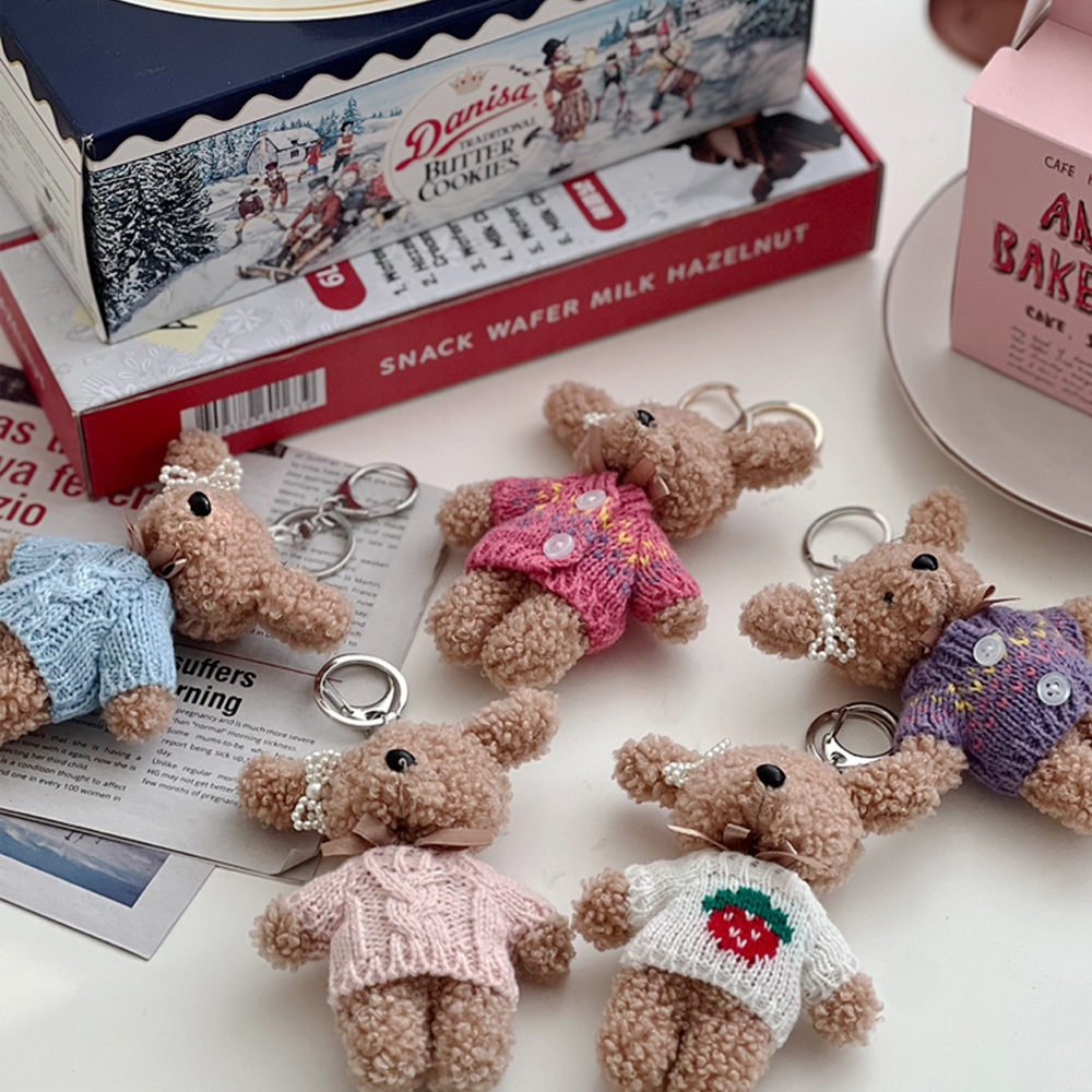 귀여운 미니 곰돌이 인형 키링 키홀더 가방 키링 곰인형 크리스마스 키링