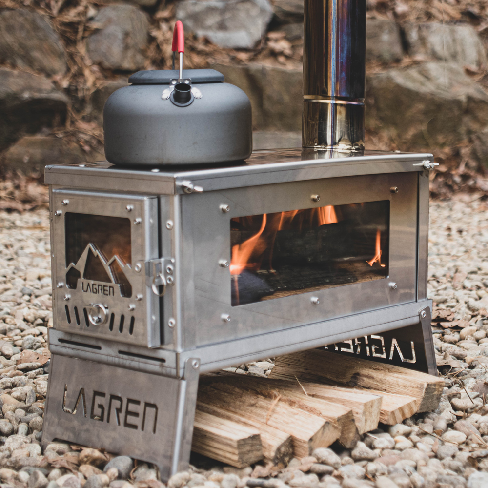 라그렌 폴딩500 캠핑 화목난로 화로대 접이식 스토브 불멍 숯불
