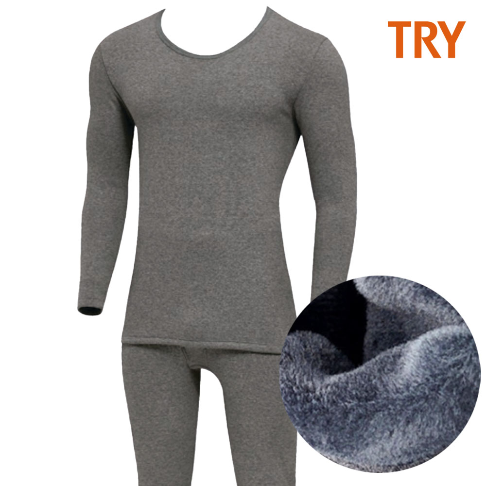 트라이 방한 남자 내복 두꺼운내복 성인 겨울 동내의 융털