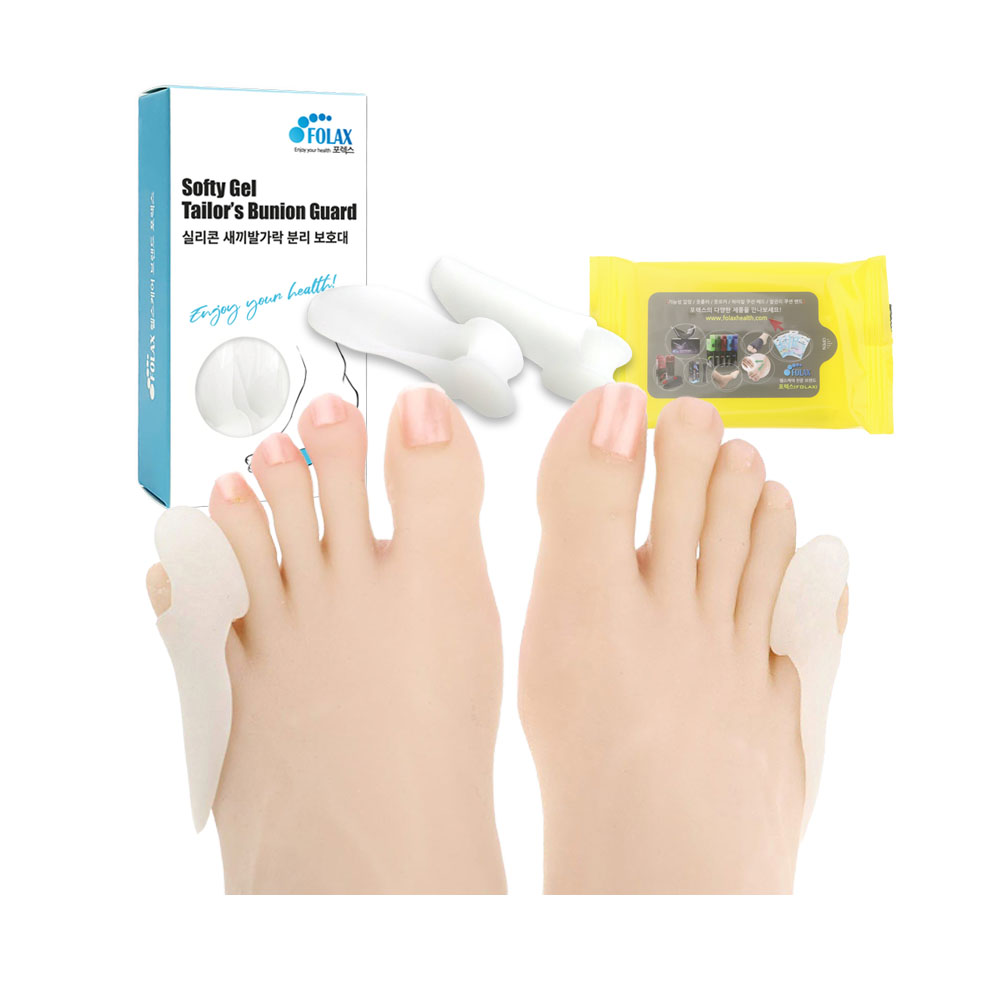 실리콘 새끼 엄지 발가락 분리보호 패드 소건막류 교정기/발 통증 교정 보호대 치료 벌리기