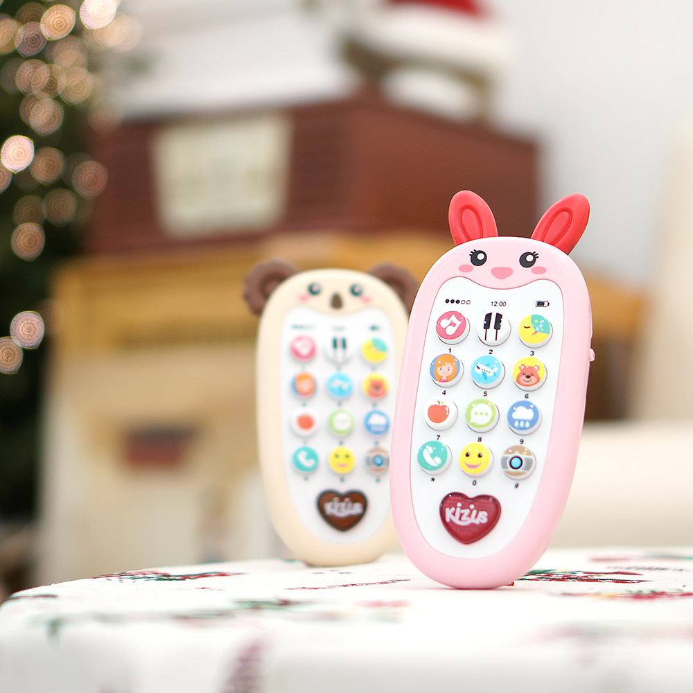 키저스 아이큐폰 아기 멜로디 핸드폰 핑크 토끼 유아 장난감 선물