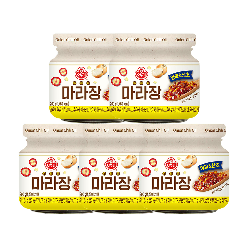 오뚜기 마라장 양파&산초 200g 5개 - 메인 이미지