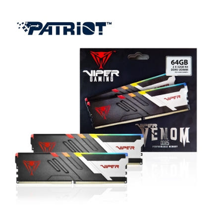 PATRIOT DDR5-5200 CL40 VIPER VENOM RGB 64GB(32Gx2)