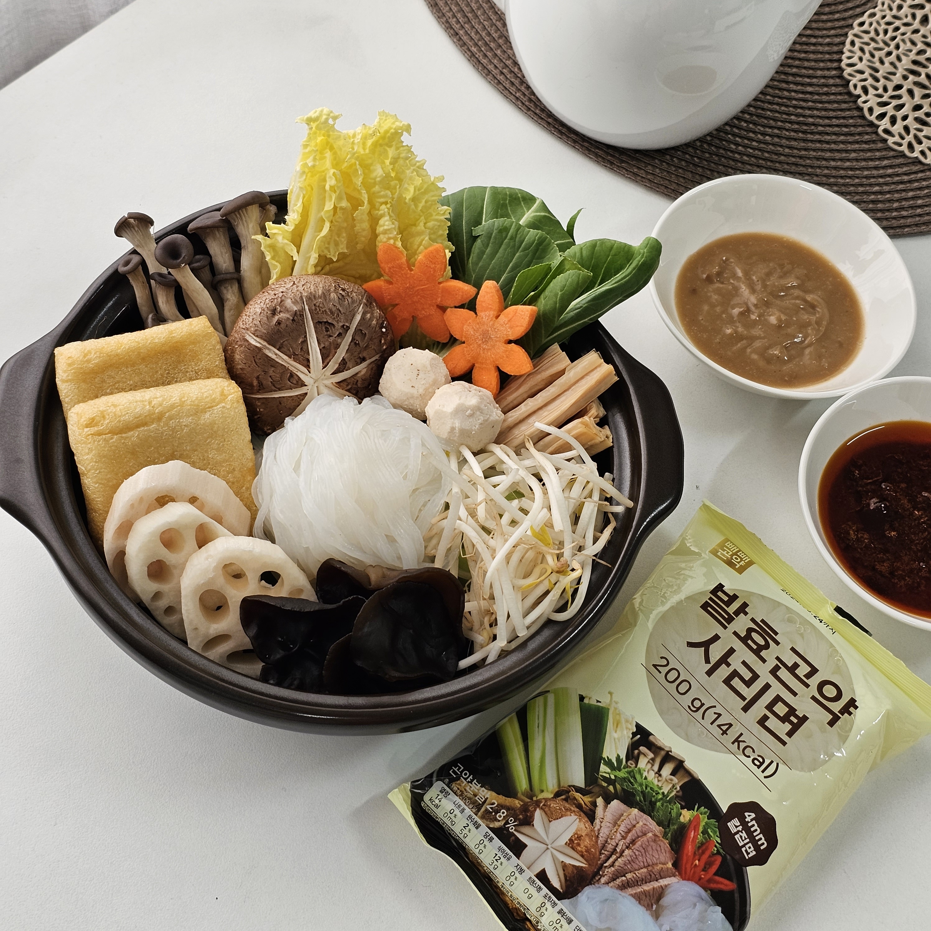 100g당 7kcal 빼빼곤약 발효곤약사리면200g x 10팩 - 상세 이미지 2