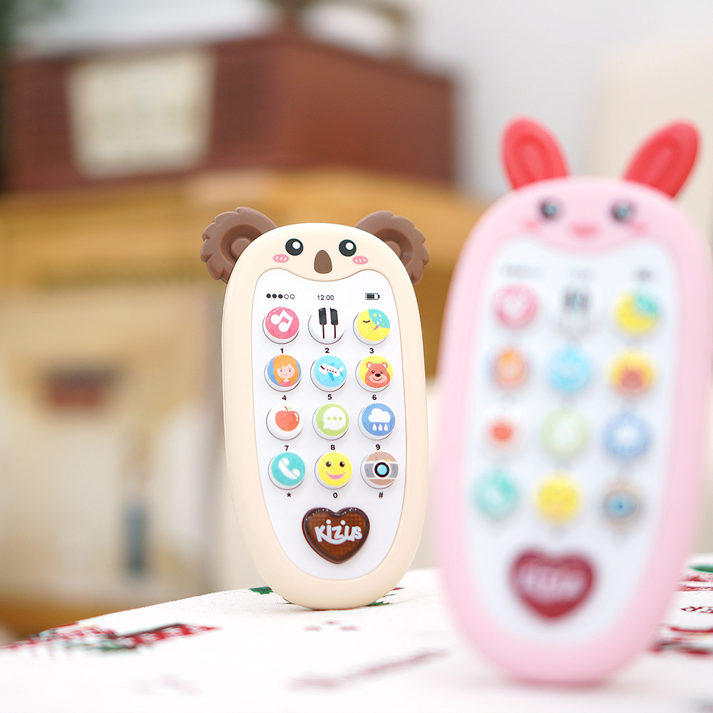 키저스 아이큐폰 아기 멜로디 핸드폰 핑크 토끼 유아 장난감 선물