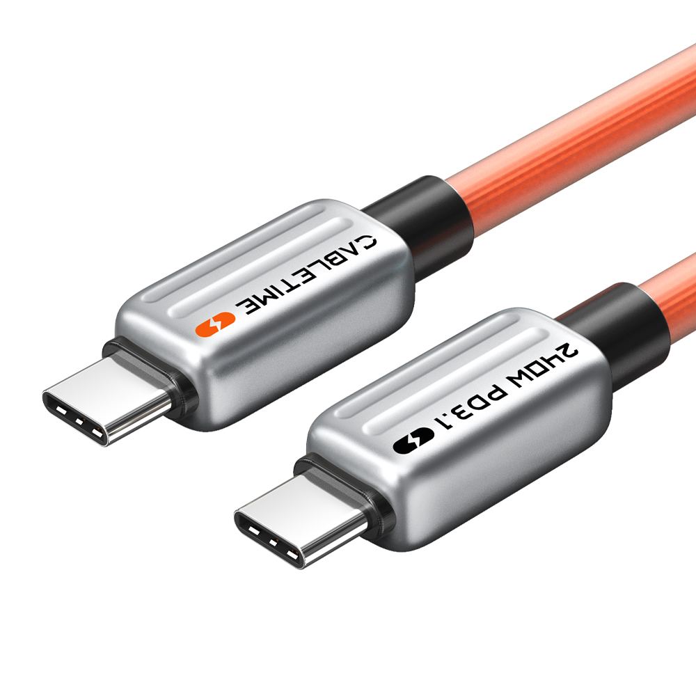 케이블타임 PD3.1 240W C to C타입 고속충전케이블 CU04-7 오렌지, 1개, 2m - 상세 이미지 2