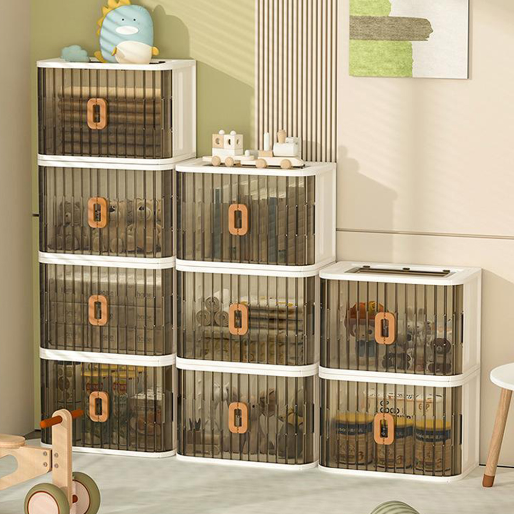 프리미엄 2세대 슬라이딩 리빙박스 대형 1개 투명 옷장 수납 정리 옷정리함