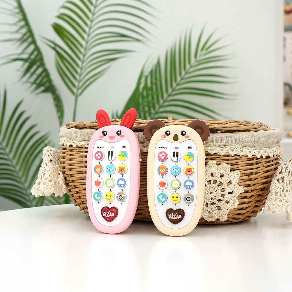 키저스 아이큐폰 아기 멜로디 핸드폰 핑크 토끼 유아 장난감 선물