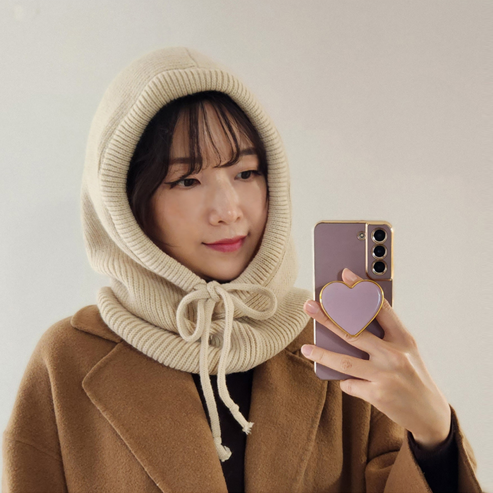 니트바라클라바 후드 넥워머 여성 머플러 바라클라바 모자 포그니 - 상세 이미지 2