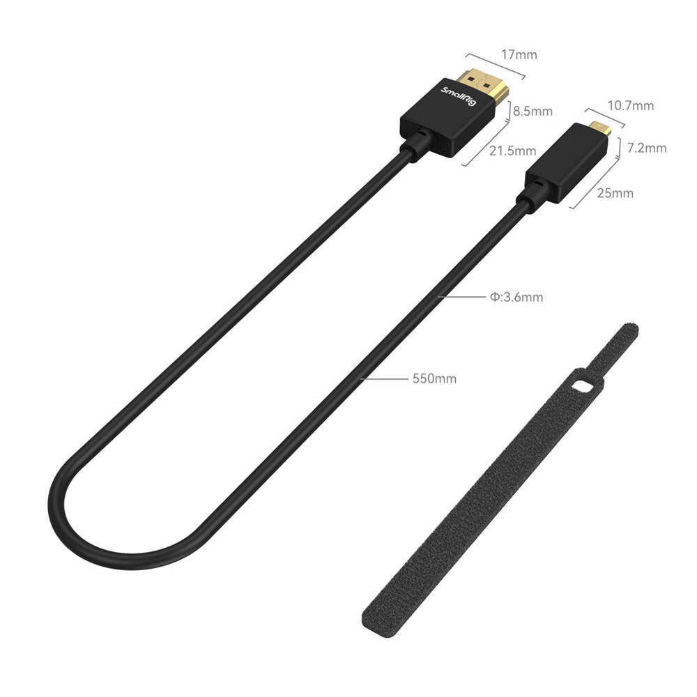 스몰리그 3043B 4K HDMI to Micro 케이블 D to A 55cm 이미지 7