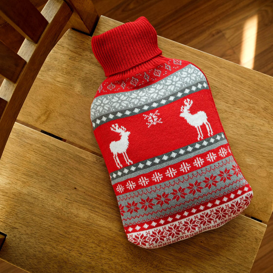 파쉬 보온물주머니 2리터용 보온핫팩 커버 순록레드 - 상세 이미지 2