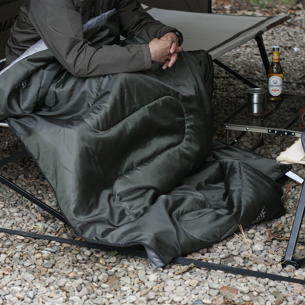 빈슨메시프 레아 플러스 침낭 사계절 백패킹 차박 경량 캠핑침낭 900g, 카키